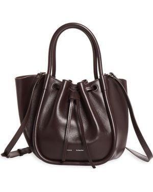 Proenza Schouler Small Ruched Leather Tote - Brown