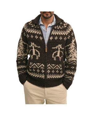 Brooks Brothers Donegal Fair Isle Wool Sweater - Black