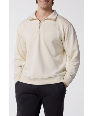 Centerline Athletics Active Lifestyle You Know You Play Quarter Zip Sweatshirt - Natural