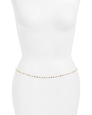 VIDAKUSH Crystal Station Belly Chain - White
