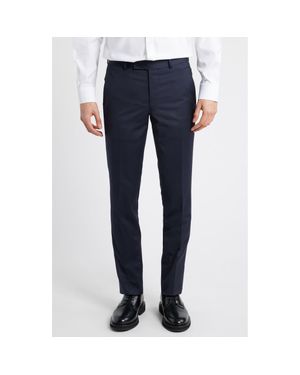 AllSaints Ross Slim Fit Taper Leg Stretch Wool Pants - Blue