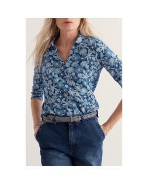Seasalt Cornwall Wavecrest Organic Cotton Top - Blue