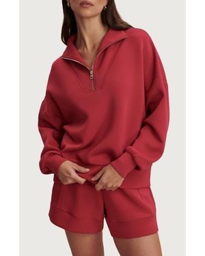 Varley Hawley Half-Zip Sweatshirt - Red