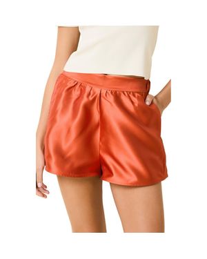 Solid & Striped The Emery Satin Shorts - Orange