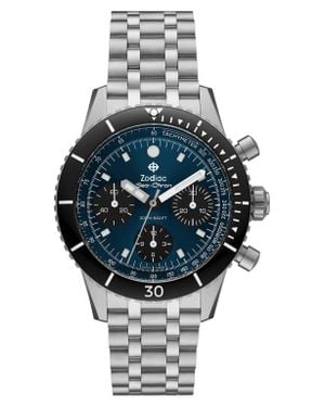 Zodiac Sea-Chron Automatic Stainless Steel Watch, 42Mm - Black