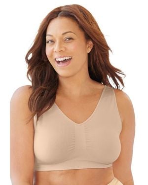 Secret Solutions Wireless Seamless Bra - Natural
