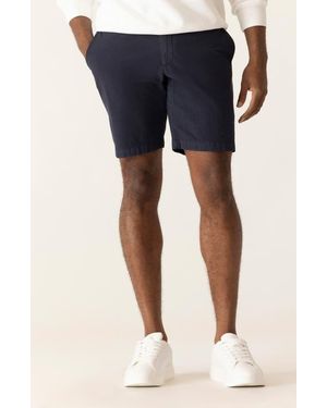Dek Galaxy 8.5-Inch Bermuda Flat Front Stretch Twill Shorts - Blue
