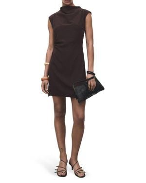 Mango Cowl Neck Minidress - Black