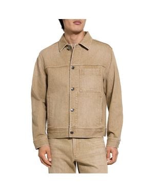 Theory Tinted Denim Trucker Jacket - Natural