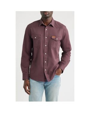 Pendleton Dillon Cotton Twill Snap-Up Western Shirt - Red