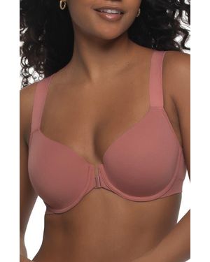 Felina Utopia Front-Close Racerback Contour Bra - Brown