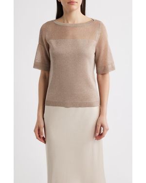 Kobi Halperin Romi Elbow Sleeve Knit Top - Natural