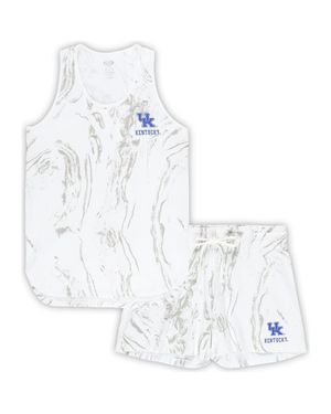 Profile Kentucky Wildcats Plus Size Marble Tank And Shorts Set - White