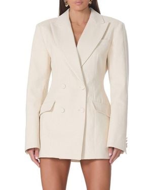 AFRM Jemima Cinch Waist Blazer - Natural