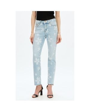 Bayeas Ankle Straight Leg Jeans - Blue