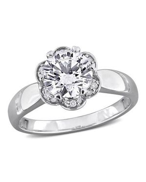 Julianna B 1-5/8 Ctw Lab-Grown Diamond Flower Ring 18K - Metallic