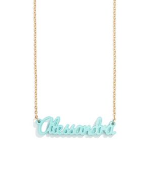 BaubleBar Personalized Pendant Necklace - Blue