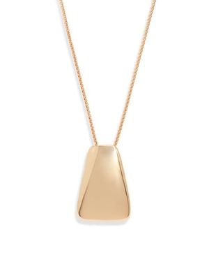 Open Edit Box Chain Pendant Necklace - White
