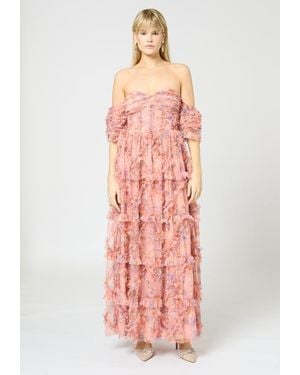 Beauut Ruffle Maxi Dress - Pink