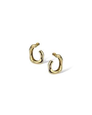Retro Chic Root Hoop Earrings - Blue