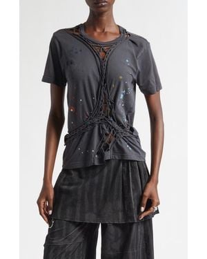 Collina Strada Tosh Paint Splatter T-Shirt - Black