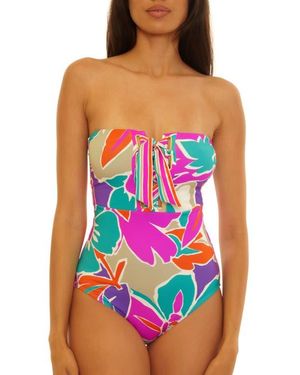 Trina Turk Bandeau One-Piece Swimsuit - Red