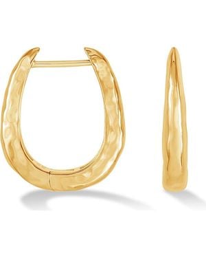 Dower & Hall Large Horseshoe Nomad Huggie Hoops - Metallic