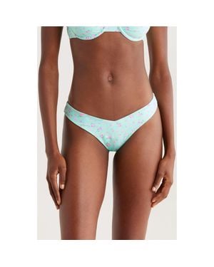 Kulani Kinis Retro Y Thong Bikini Bottoms - Blue