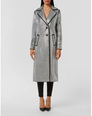 Philipp Plein Coat Long - Gray