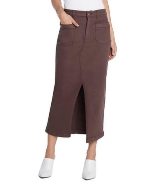 Wash Lab Denim Carin Denim Maxi Skirt - Brown