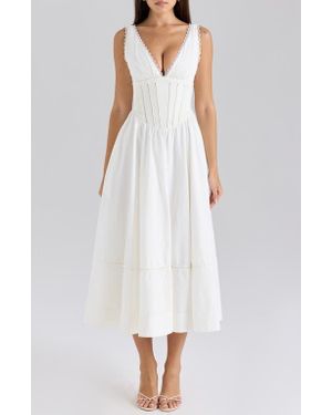 House Of Cb Samia Maxi Sundress - White