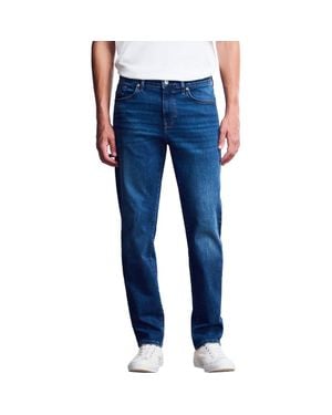 General Denim Works Route Athletic Fit Tapered Leg Jeans - Blue