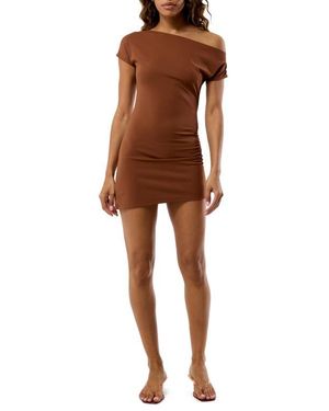 PacSun Valarie Off The Shoulder Minidress - Brown