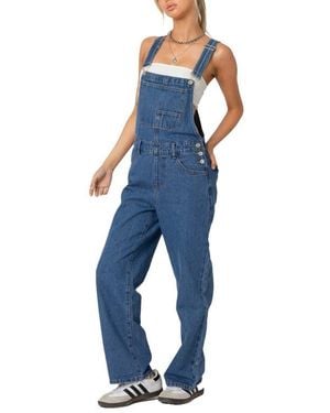 Edikted Rosemary Denim Overalls - Blue