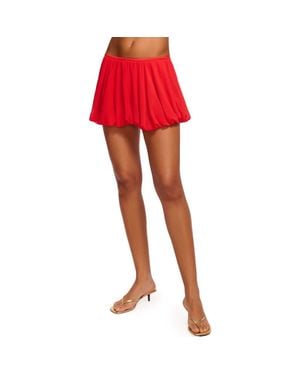 Ramy Brook Maddy Skirted Bikini Bottoms - Red