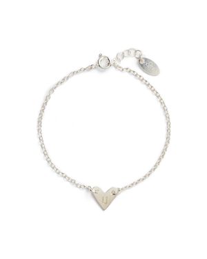 Nashelle Initial Heart Bracelet - Metallic