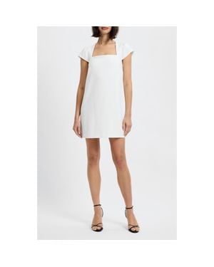 French Connection Whisper Cap Sleeve Shift Minidress - White
