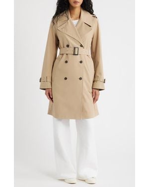 Save The Duck Talya Water Repellent Trench Coat - White