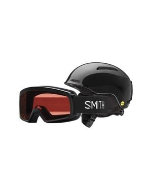 Smith Kids' Glide Jr. Snow Helmet With Mips & Rascal Snow Goggles Set - Black