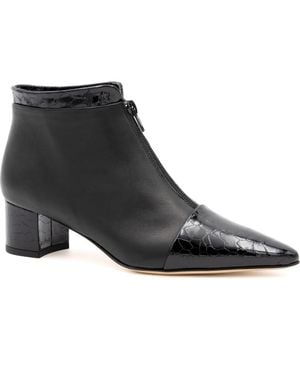 Amalfi by Rangoni Petronio Pointed Cap Toe Bootie - Black
