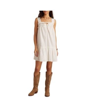 Lucky Brand Lace Trim Drop Waist Cotton Sundress - White