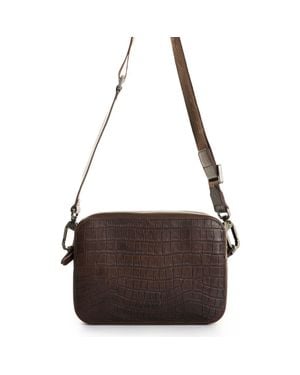 Velez Leather Crossbody Bag With Adjustable Straps - Brown