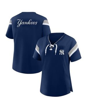 Profile New York Yankees Lace-Up T-Shirt - Blue