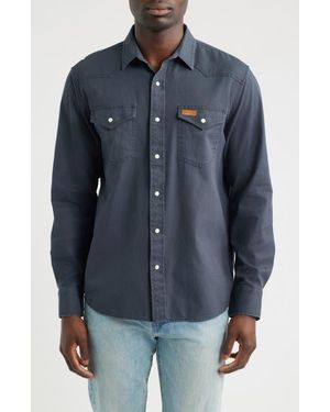 Pendleton Dillon Cotton Twill Snap-Up Western Shirt - Blue