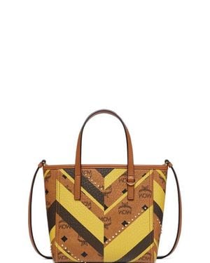 MCM Studded Toni Top-Zip Shopper - Metallic