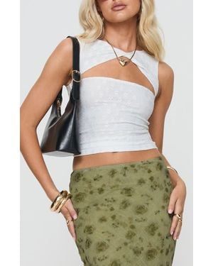 Princess Polly Martiney Twist Cutout Tank - Green