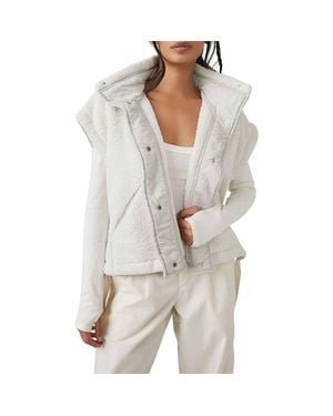 Free People Fp Movement Scout It Out Fleece Vest - White