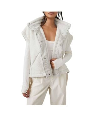 Free People Scout It Out Fleece Vest - White