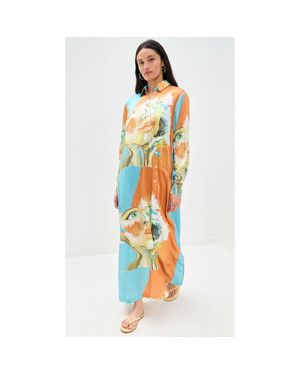 Dur Doux Kesi Maxi Shirt Dress - Multicolor