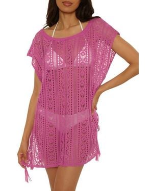 Becca Boho Bliss Sheer Cover-Up Tunic - Purple